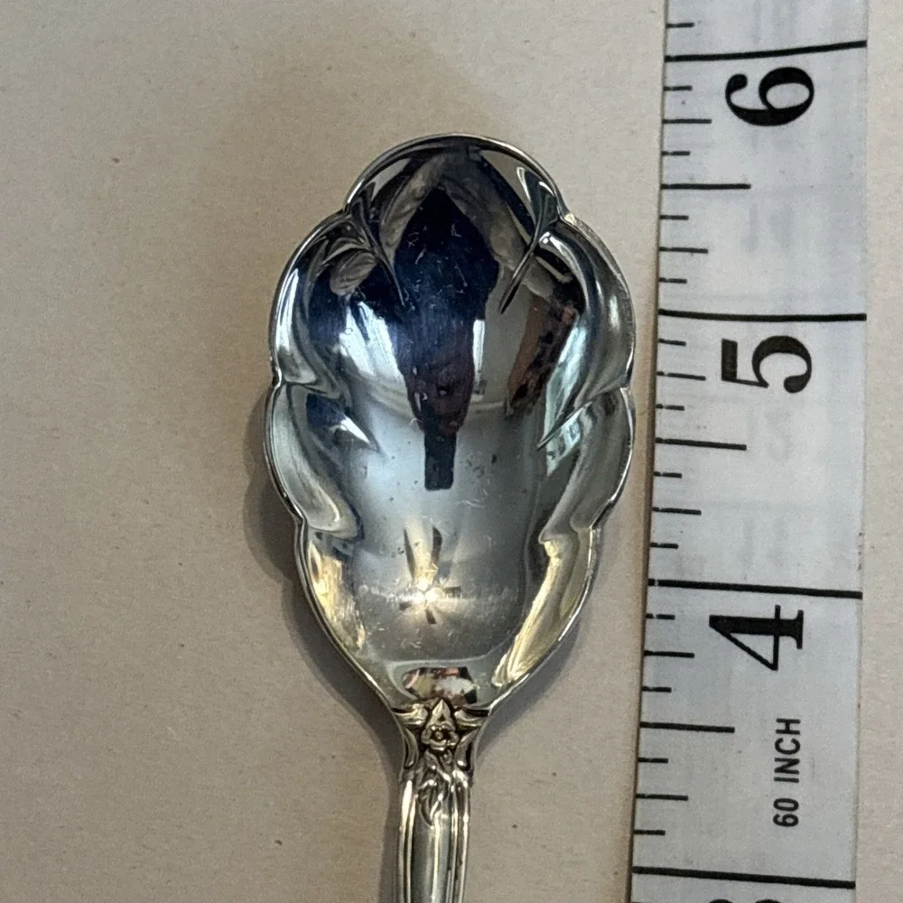 Vintage International Deep Silver Plate‎ Sugar Shell Spoon Orleans Pattern